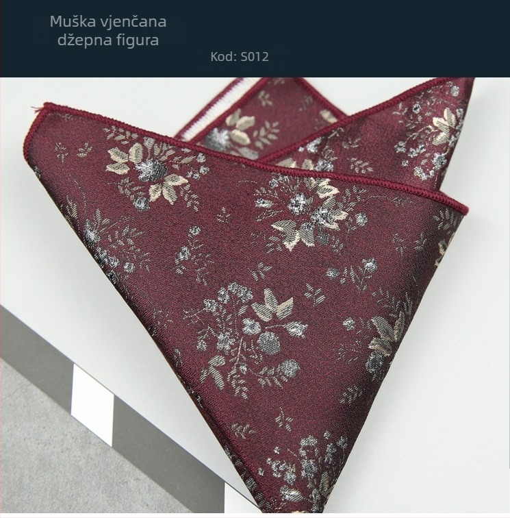 Džepna ručnik za odijelo: poliesterske niti, administrativni stil, jacquard obrada, za muškarce, zima 2022.