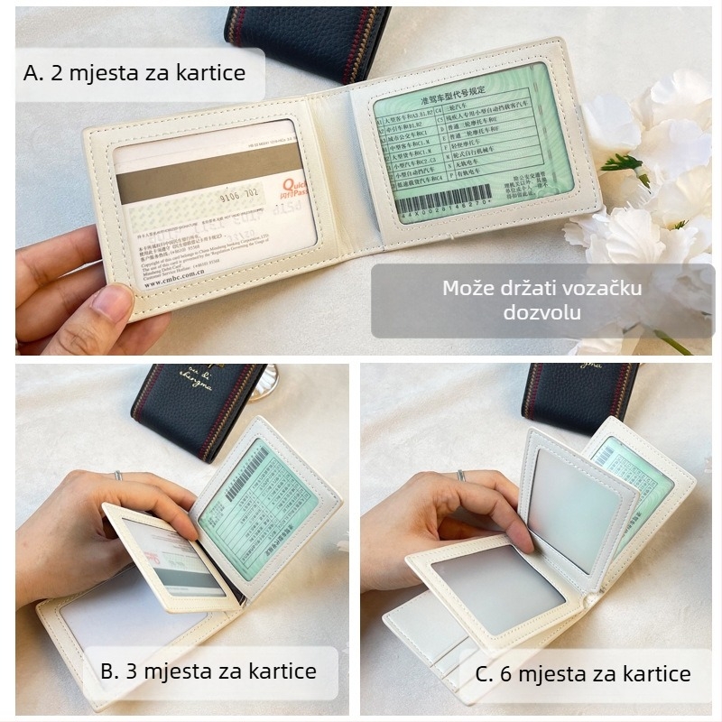 Holy Horse 3806ABC Kožna torbica za vozačku dozvolu, jednobojna, gradski minimalistički stil, za svakodnevnu upotrebu