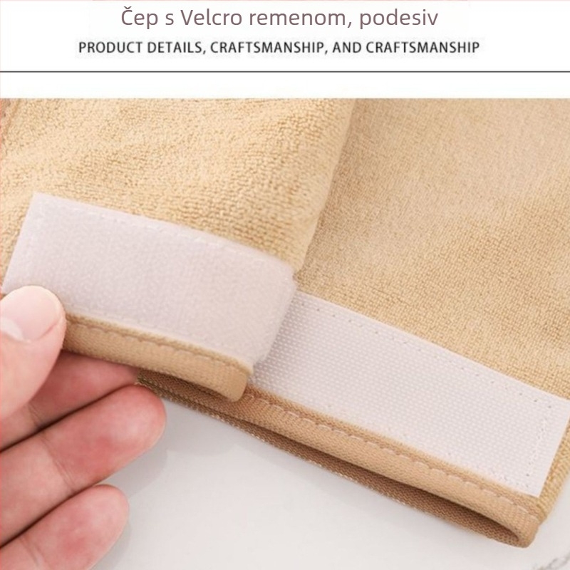 Set ručnika za kozmetički salon: ručnik za jastučnicu, ručnik za prsni s otvorom, posteljni ručnik i turbanski ručnik; mikrovlakana, 430 gsm, 80% mikrovlakana + nylon; prilagodba logotipa; šavovi završni