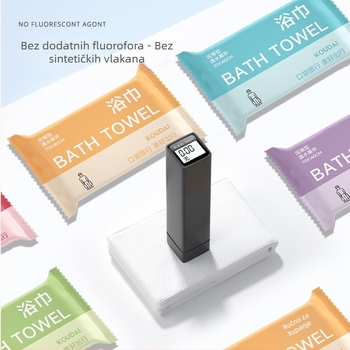 Pocket travel 5-pack jednokratna ručnik za tuširanje, komprimirani, mikrovlakna, ravna tkanina, upijanje 16–20 s