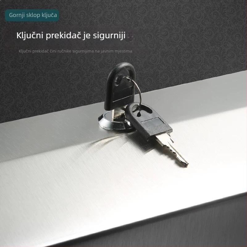 Zidna kutija za papirnate ručnike, nerđajući čelik s brušenim završnim slojem, montaža bez bušenja, pogodna za kuhinju i kupaonicu