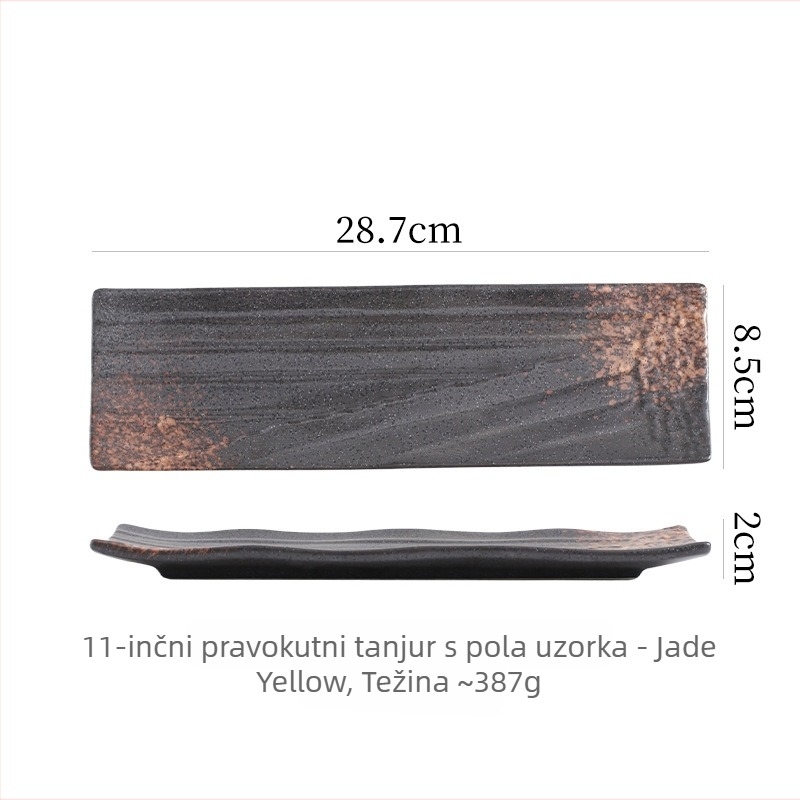 Porcelanski tanjur za sushi i sashimi (Materijal: porculan; Stil: lagani luksuz i retro; Namjena: ugostiteljska oprema)