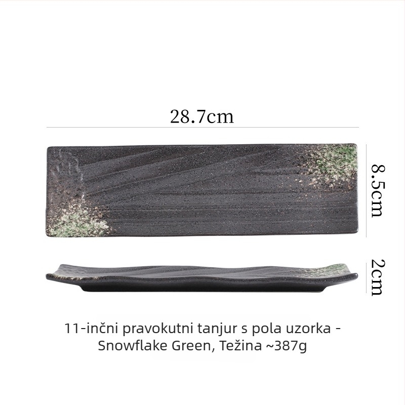 Porcelanski tanjur za sushi i sashimi (Materijal: porculan; Stil: lagani luksuz i retro; Namjena: ugostiteljska oprema)