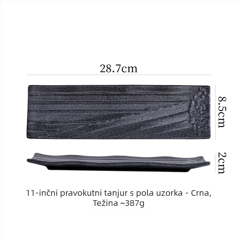 Porcelanski tanjur za sushi i sashimi (Materijal: porculan; Stil: lagani luksuz i retro; Namjena: ugostiteljska oprema)