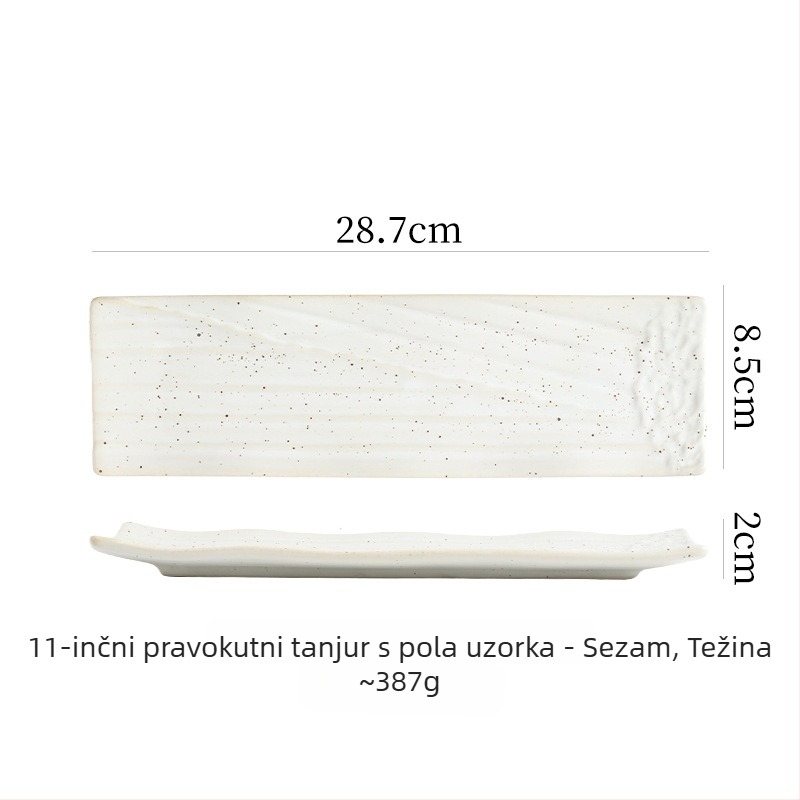 Porcelanski tanjur za sushi i sashimi (Materijal: porculan; Stil: lagani luksuz i retro; Namjena: ugostiteljska oprema)