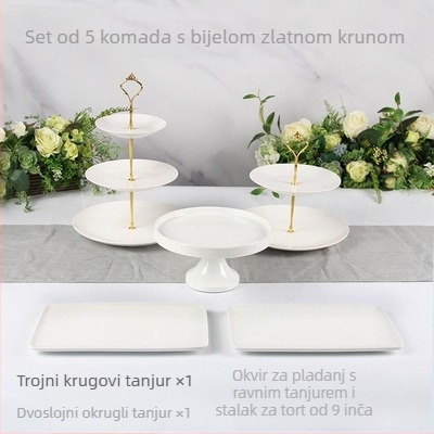 Porcelanski stalak za desertni stol, Yajad, Nordic Wind stil, jednostavan stil