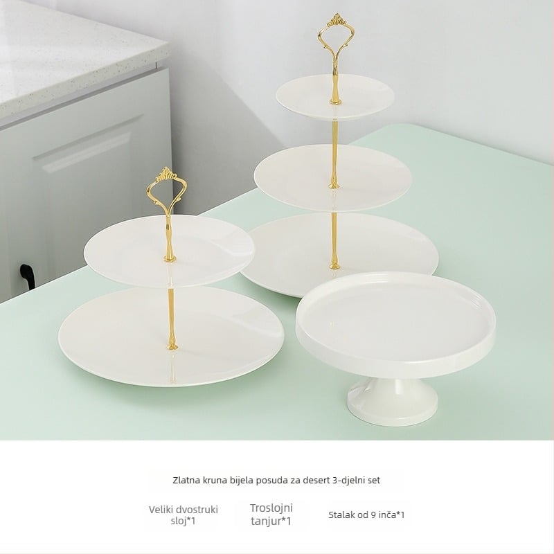 Porcelanski stalak za desertni stol, Yajad, Nordic Wind stil, jednostavan stil