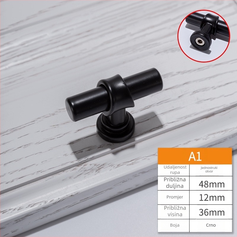 Drška za vrata ormarića – aluminijski legura, elektroplating, moderni minimalistički stil, model 3762, pogodno za ormarić, garderobu i ladicu