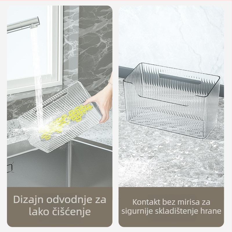 Kuhinjska košarica za đumbir i češnjak, zidna, bez bušenja - plastična, lagani luksuzni stil, paket 162+72