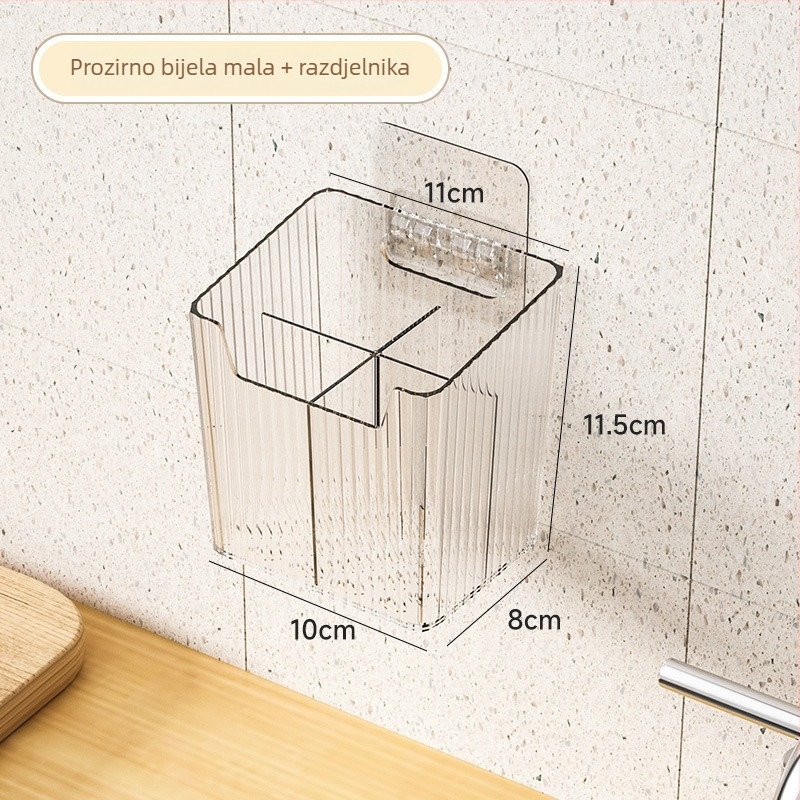 Kuhinjska košarica za đumbir i češnjak, zidna, bez bušenja - plastična, lagani luksuzni stil, paket 162+72