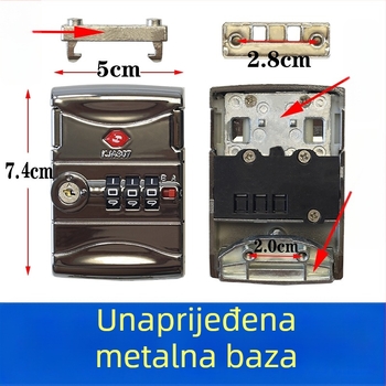 Kombinacijska brava za kofer (ABS materijal) za popravak i zamjenu