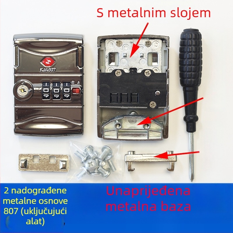 Kombinacijska brava za kofer (ABS materijal) za popravak i zamjenu