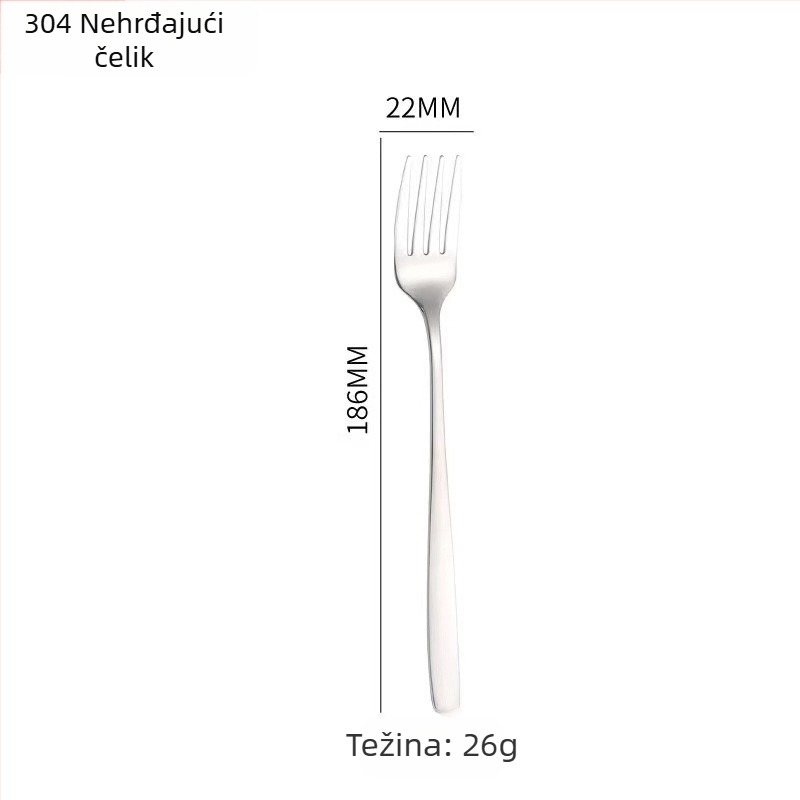 Set pribora od nehrđajućeg čelika 304, korejski stil, ogledni sjaj, mogućnost logotipa