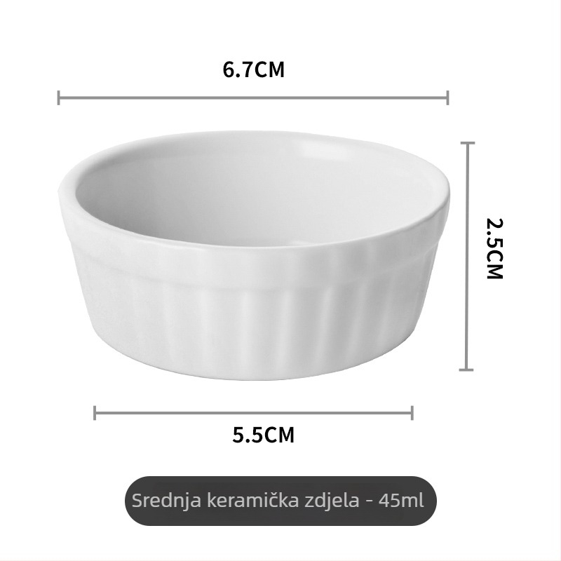 Posuda od nehrđajućeg čelika za omake - okrugla zdjela za dip, nordijski stil, 201 nehrđajući čelik, kompatibilno s mikrovalnom, moguć ispis logotipa