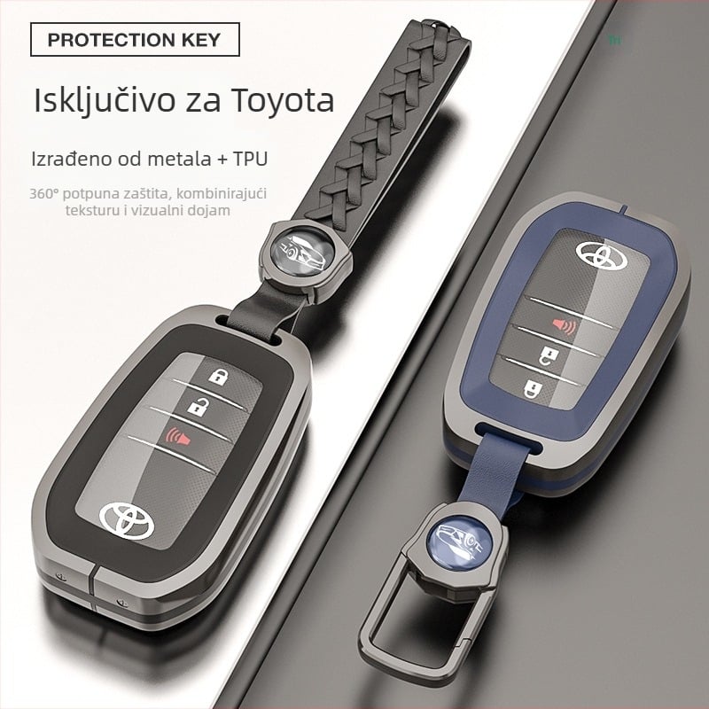 Kućište ključa Toyota: 8. generacija Highlander, CHR, Corolla, Prado, Avalon — cinkov spoj + TPU, vrhunski stil, serija H Toyota Model A, prilagodljivo
