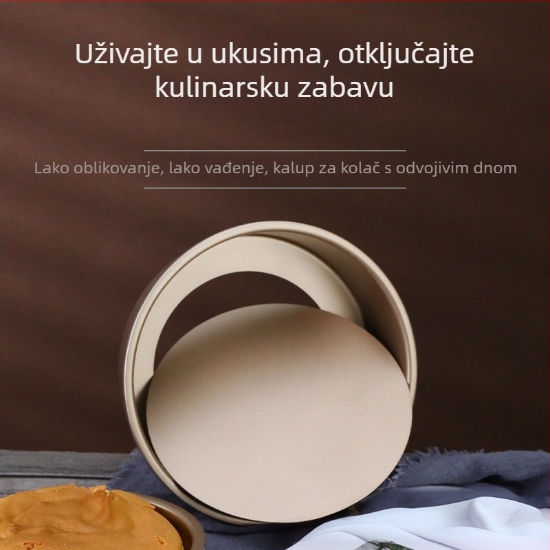 Kružna kalupa za chiffon tortu s odvojivim dnom, od ugljičnog čelika, neprianjajući premaz, različite veličine