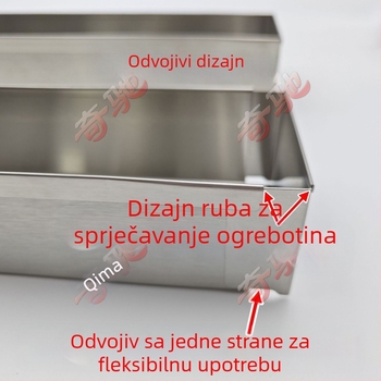Pravokutni kalup od nehrđajućeg čelika sa poklopcem, kalup za tortu za tiramisu mousse cheesecake