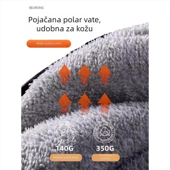 Vjetroodbojna navlaka za električni skuter s flis podstavom, debelim PU materijalom i odvojenim kožnim zaštitnicima za noge