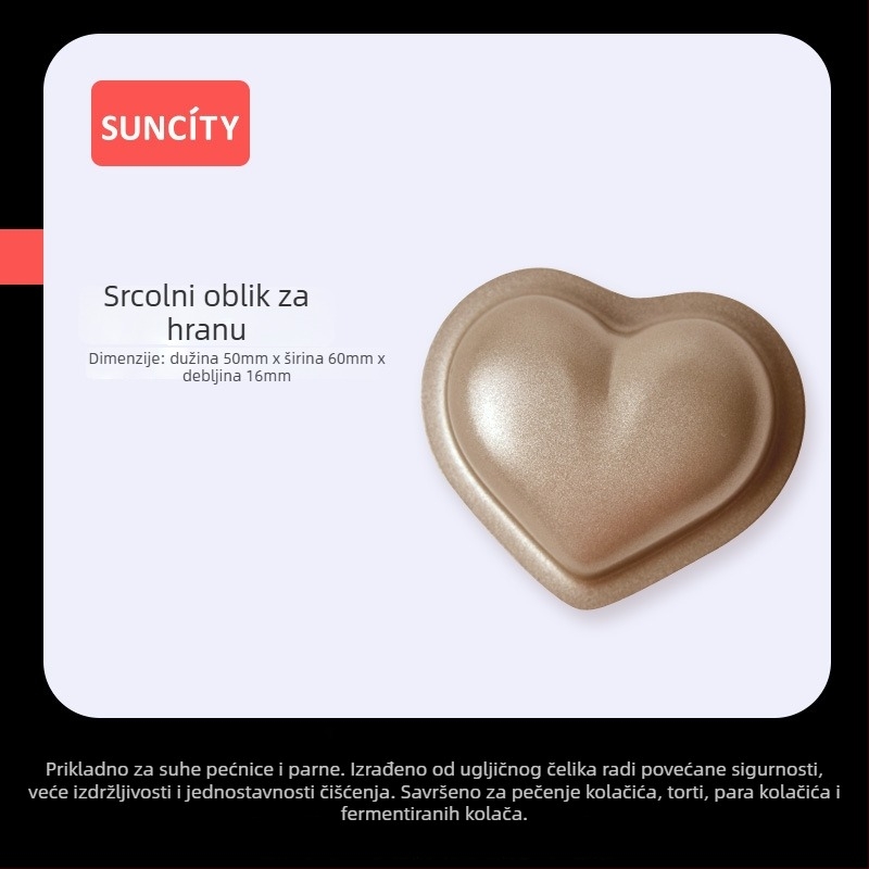 Yangchen kalupa za kolač od karbonskog čelika – nepravilnog oblika, kalupa za pečenje, 50 komada u kutiji