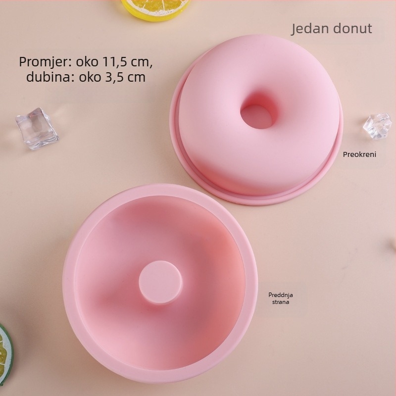 Silikonska forma za hranu s cartoon DIY dizajnom: rak i donut, auto-oblika velika ledena kocka, pogodna za kuhanje na pari