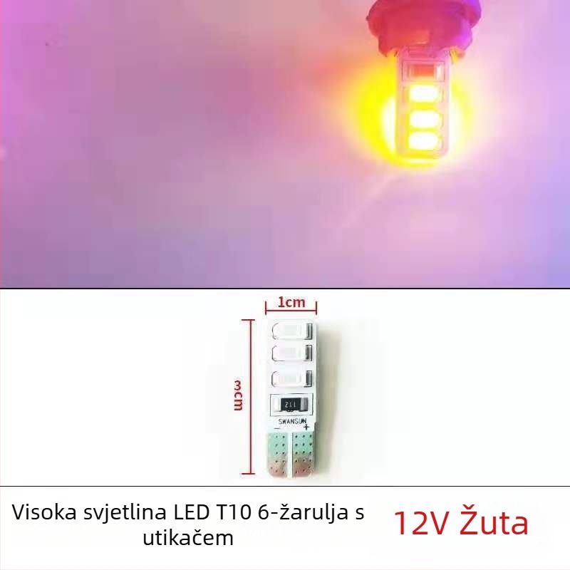 LED T10 insert Bubble široka indikator svjetlost za kamione, 12-24V, 3W, 0.2A, unutarnje čitanje i osvjetljenje registarske pločice