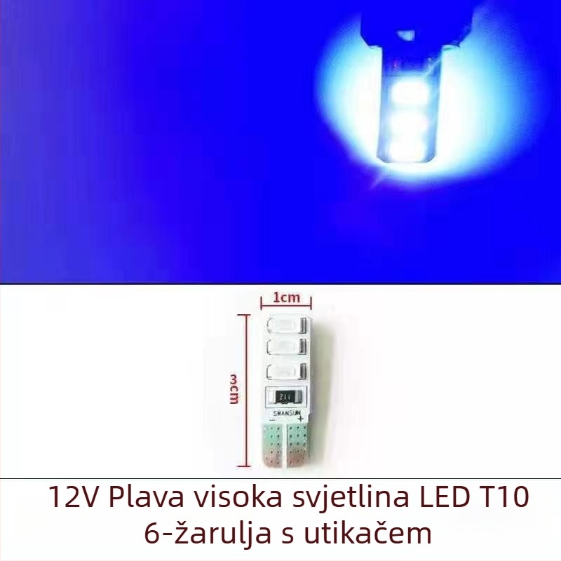 LED T10 insert Bubble široka indikator svjetlost za kamione, 12-24V, 3W, 0.2A, unutarnje čitanje i osvjetljenje registarske pločice