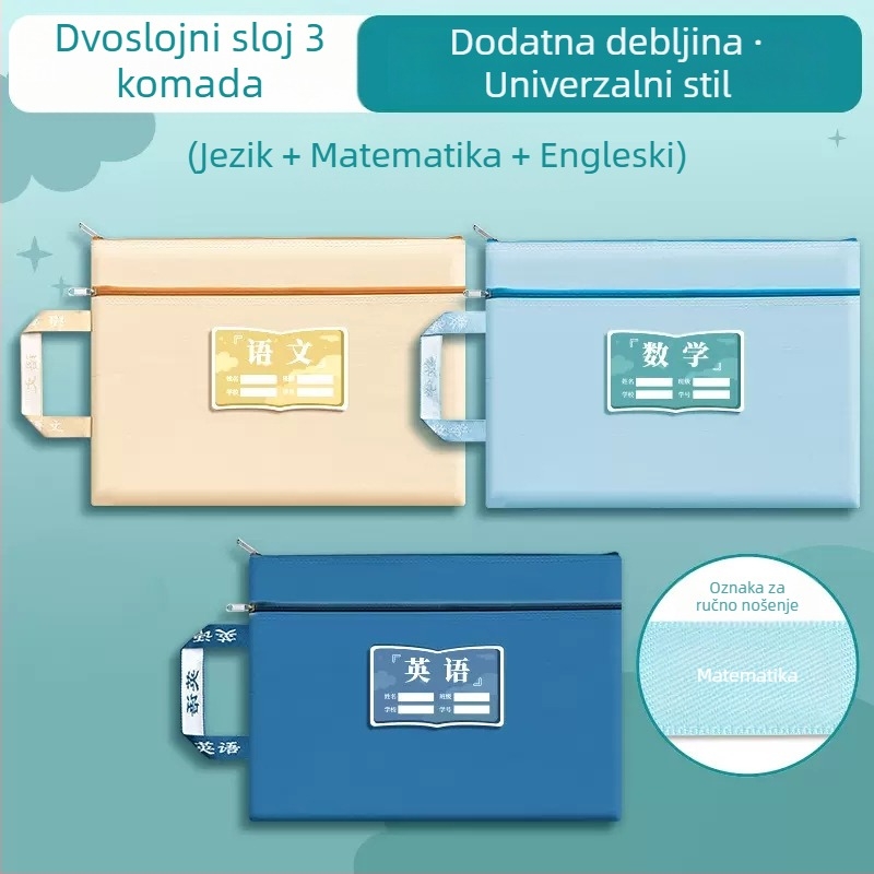 Torba za zadaće od Oxford tkanine sa zatvaračem