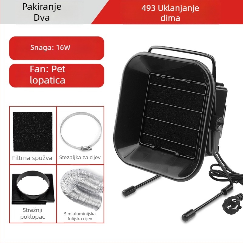 493 Stanica za lemivanje s snažnim odvlačenjem dima, 30W, stražnji poklopac