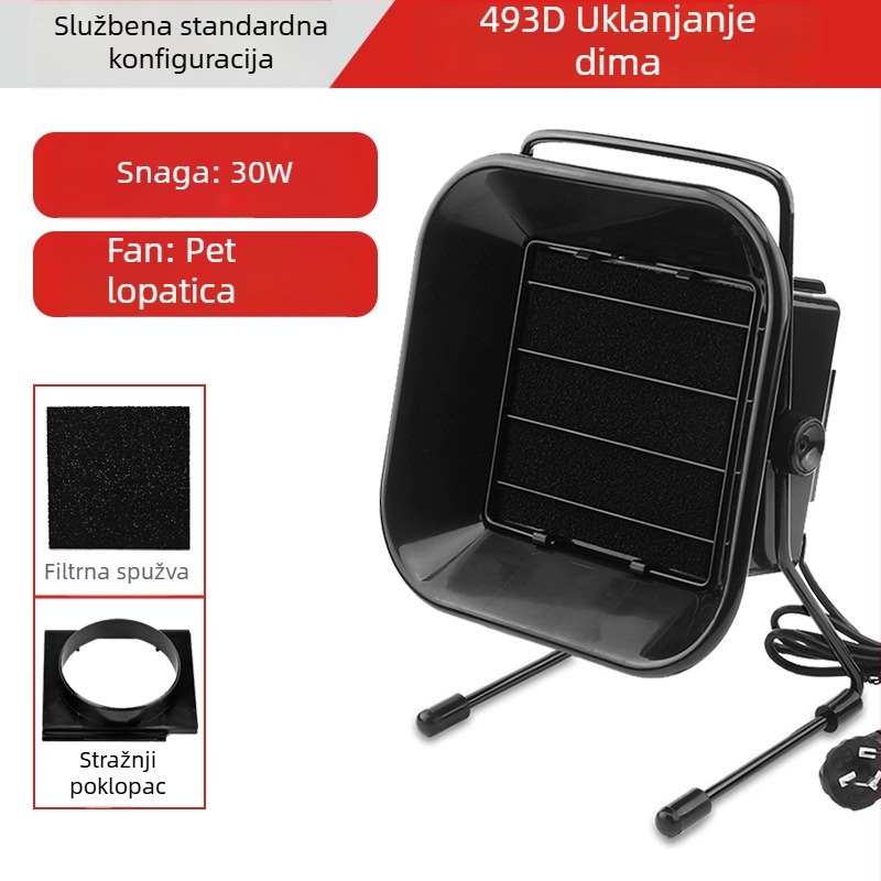 493 Stanica za lemivanje s snažnim odvlačenjem dima, 30W, stražnji poklopac