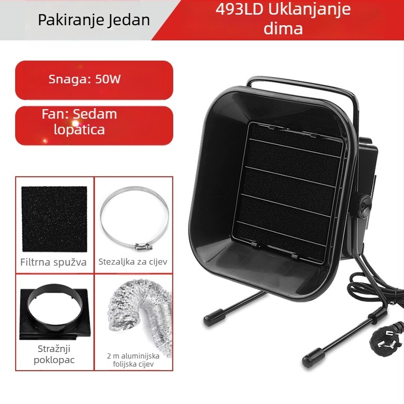 493 Stanica za lemivanje s snažnim odvlačenjem dima, 30W, stražnji poklopac