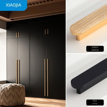 Proširena ručka od aluminijske legure za ormariće – štapastog oblika, površinska montaža, CNC obrada, moderan minimalistički stil (Model 2785)
