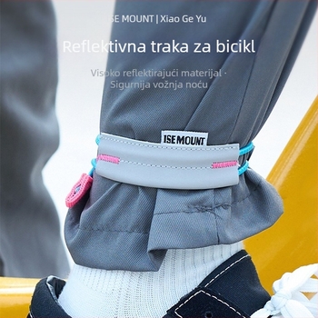 ISEMOUNT Zaštitne trake za noge za vožnju – Dugi stil, Lycra/Spandex, za cestovni i planinski biciklizam, noćno trčanje, upozoravajući pojas