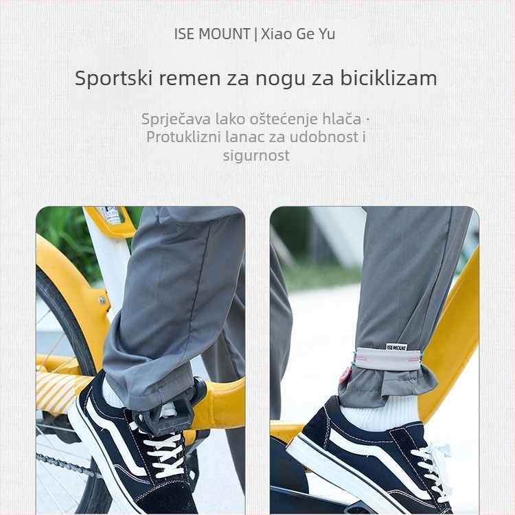 ISEMOUNT Zaštitne trake za noge za vožnju – Dugi stil, Lycra/Spandex, za cestovni i planinski biciklizam, noćno trčanje, upozoravajući pojas