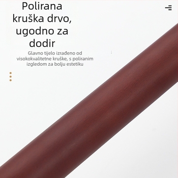 Ručka za vrata za klizna vrata – velika ručka, legura cinka + drvo kruške, model 001, polirani završetak, moderni minimalistički stil