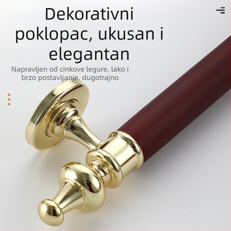 Ručka za vrata za klizna vrata – velika ručka, legura cinka + drvo kruške, model 001, polirani završetak, moderni minimalistički stil