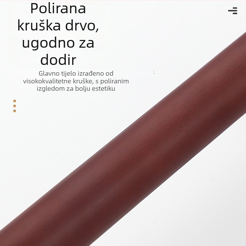 Ručka za vrata za klizna vrata – velika ručka, legura cinka + drvo kruške, model 001, polirani završetak, moderni minimalistički stil