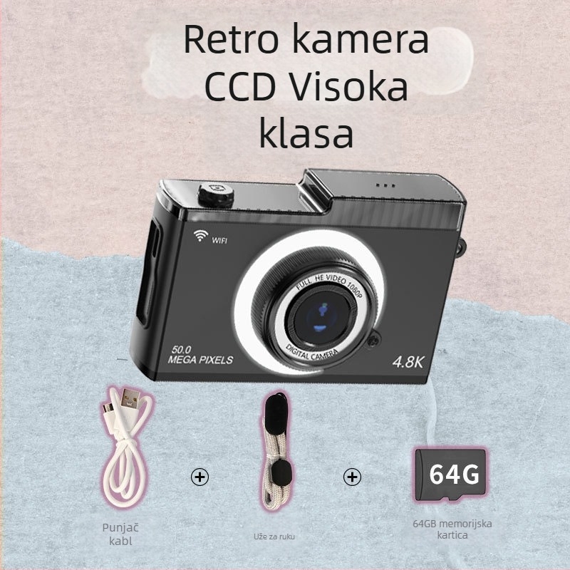 WiFi digitalna kamera Y5 s 24MP+, 8x optički zoom, 2,4-inčni LCD, stabilizacija slike