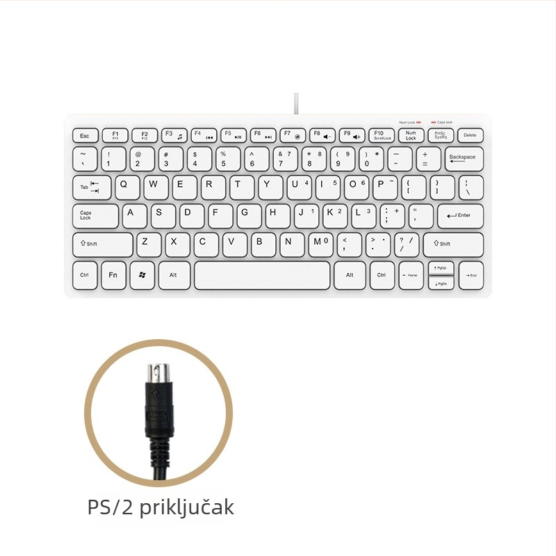 Membranska tipkovnica, do 87 tipki, žičano povezivanje, kabel 1,5 m, težina 230 g