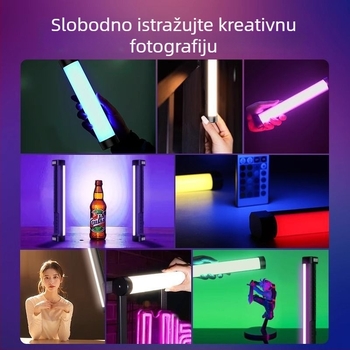 LED nadopunjujuće svjetlo s RGB promjenom boje, tri temperature boje, ispod 10W, ≤36V, za spavaću sobu, selfie i pozadinu uživo