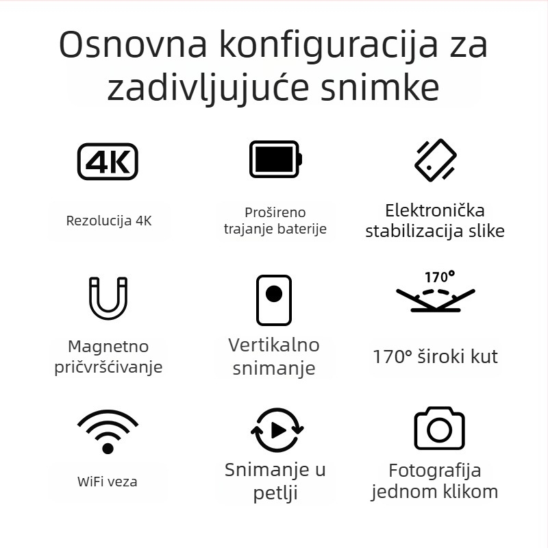 Mountain Dog G10 sportska kamera za sport i motocikl, vodootporna, vlog kamera, 16 MP, TF kartica, trajanje baterije 2 sata