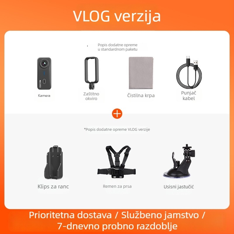 Mountain Dog G10 sportska kamera za sport i motocikl, vodootporna, vlog kamera, 16 MP, TF kartica, trajanje baterije 2 sata