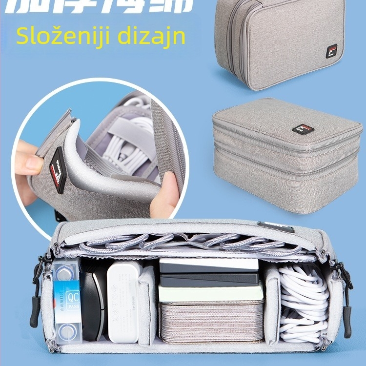 Torba za pohranu kablova za podatke i prijenosni tvrdi disk – model 985, Silk Flower materijal, japanski stil