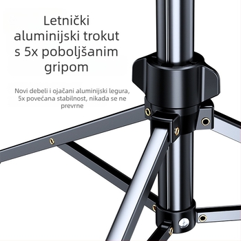 Stativ za prijenos uživo na mobilnom s kuglastom pan-tilt glavom, 3-sekcijske aluminijske noge, PC konstrukcija, nosivost do 2 kg, model D39