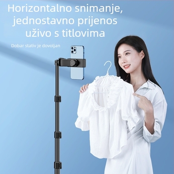 Stativ za prijenos uživo na mobilnom s kuglastom pan-tilt glavom, 3-sekcijske aluminijske noge, PC konstrukcija, nosivost do 2 kg, model D39