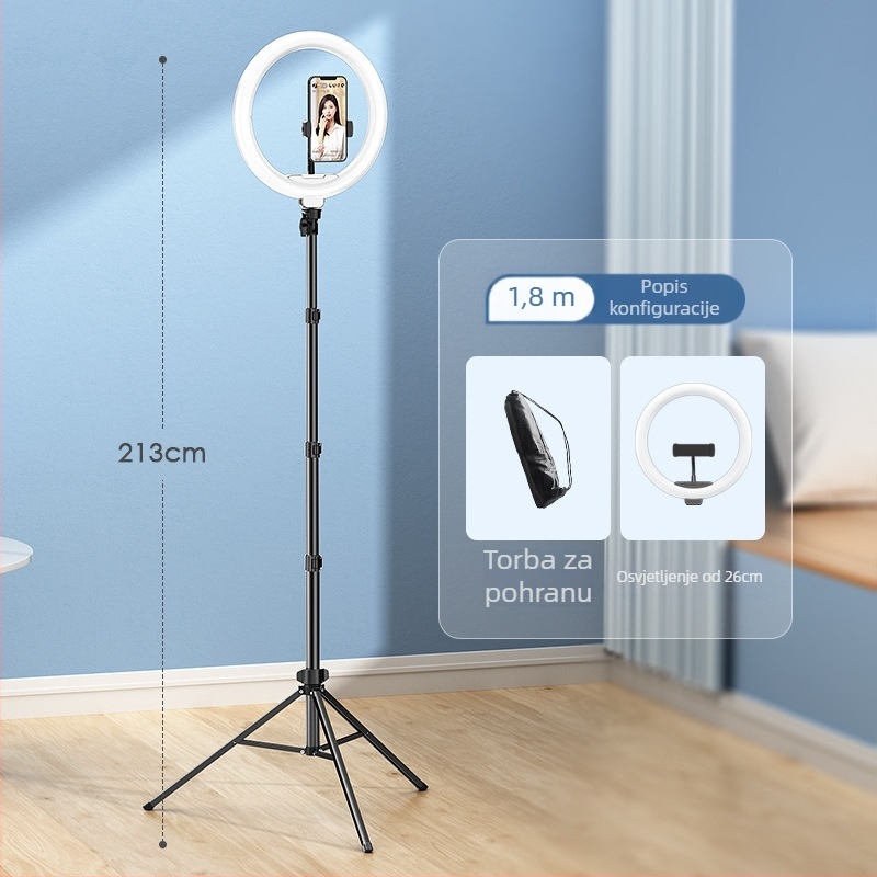 Stativ za prijenos uživo na mobilnom s kuglastom pan-tilt glavom, 3-sekcijske aluminijske noge, PC konstrukcija, nosivost do 2 kg, model D39