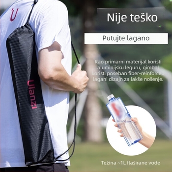 Stativ s kugličnim glavom, univerzalni model za kameru, DSLR i mobitel