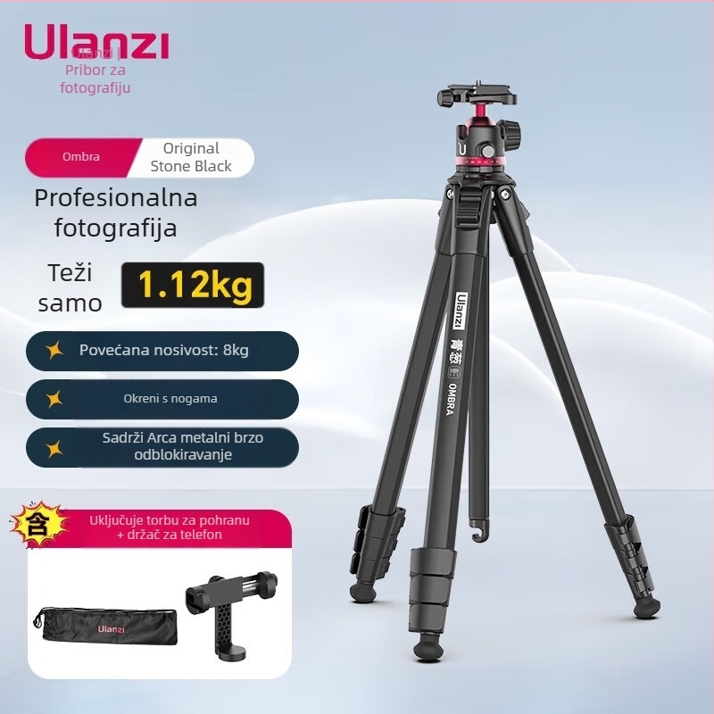 Stativ s kugličnim glavom, univerzalni model za kameru, DSLR i mobitel