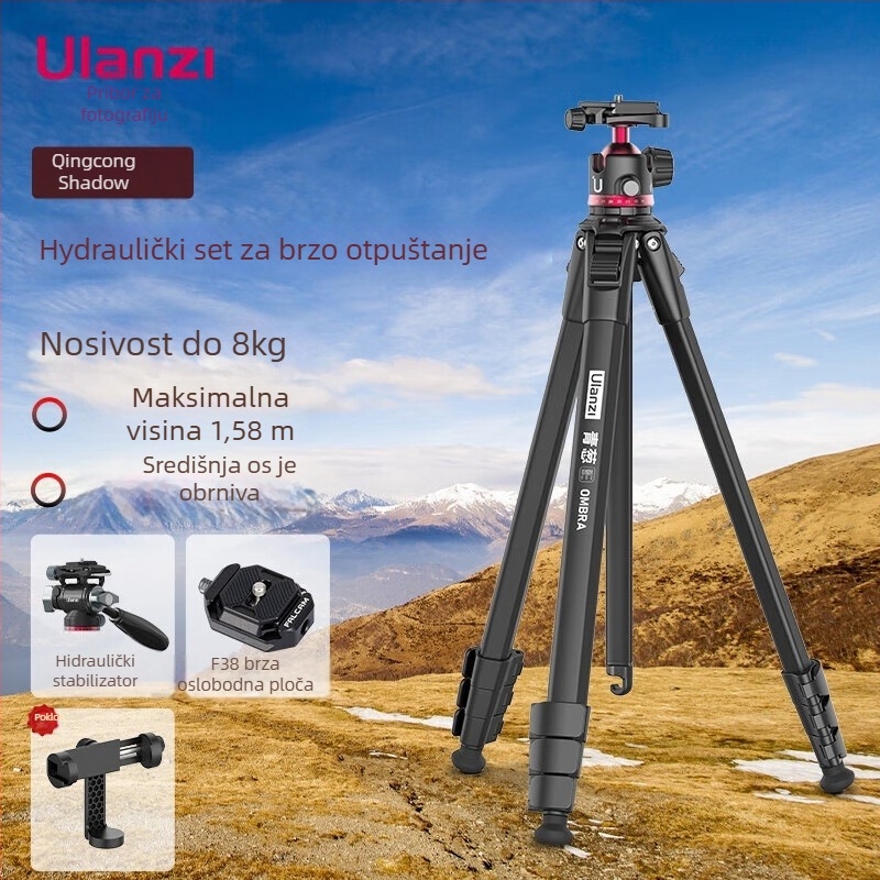 Stativ s kugličnim glavom, univerzalni model za kameru, DSLR i mobitel