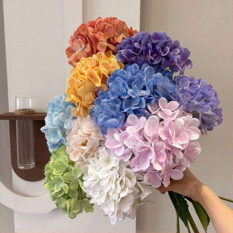 Umjetna hortenzija od svile, marka Secret Garden, Vrsta: Hydrangea, Materijal: Svila, Obrada: Stiliziranje, Injekcijsko oblikovanje, Namjena: vjenčanja, vanjski dekor, rekviziti za fotografiju