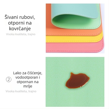 Kožna dvostruka podloga za miš, model SA52801, vodootporna, s tiskanim logom